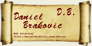Daniel Braković vizit kartica